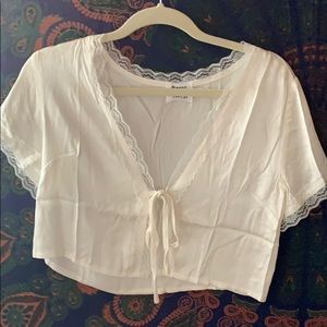 silk white tie shirt